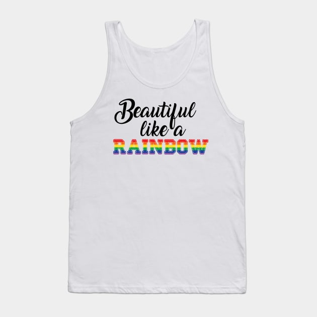 Beautiful Quotes Rainbow Tank Top by Creative Has